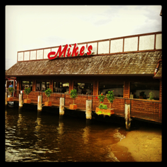 The crab shack in Maryland I flew with dad to for Father's Day.